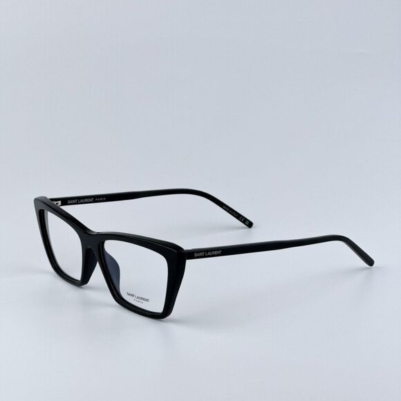 Saint Laurent SL737 Mica Thin OPT 001 BRAND NEW Eyeglasses Black Cat Eye Unisex - Picture 1 of 13